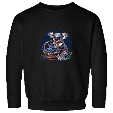 Discover Koala Pet Blueberry Koala Bear Artwork Drawing Colourful Berry Fruit Sweatshirts