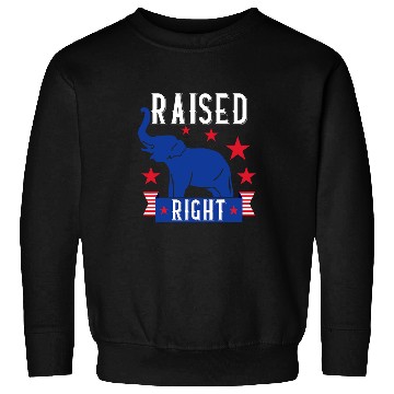 Discover Raised Right Republican Instilled Values Integrity Pride Sweatshirts