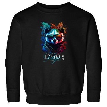 Discover Panda Pet Tokyo coordinates Panda Vaporwave Design Sweatshirts