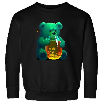 Discover Bear Pet Cute Green Gummy Bear Sweatshirts