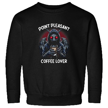 Discover Coffee Fun Point Pleasant Coffee Lover Cryptid Mothman Sweatshirts