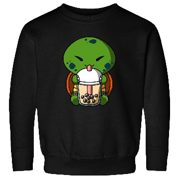 Discover Turtle Pet Kawaii Turtle Boba Milk Tea Bubble Tea Anime Sweatshirts