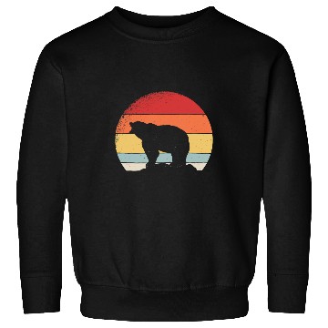 Discover Bear Pet Retro 80s Style Grizzly Brown Bear Sweatshirts