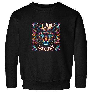 Discover Lap Luxury Cute Cat Face Funny Graphic Tees Sweatshirts