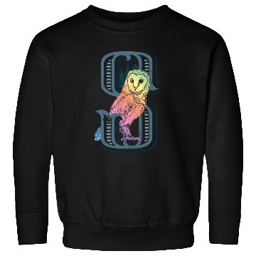 Discover Owl Pet Barn Owl Drawing with Monogram Letter S Sweatshirts