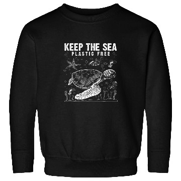 Discover Turtle Pet Keep The Sea Plastic frees Turtle Starfish Shell Awareness Sweatshirts