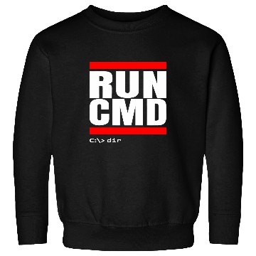 Discover RUN CMD Command Line Shell IT Admin Nerd Geek Sysadmin dir Sweatshirts