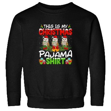 Discover Owl Pet Barn Owl Christmas Hat Pajama Barn Owl Lover Sweatshirts