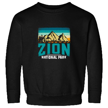 Discover Retro Zion National Park Hiking Sweatshirts