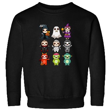 Discover Sloth Pet Spooky ghosts BooJee Horror Pumpkin Sloth Halloween Sweatshirts