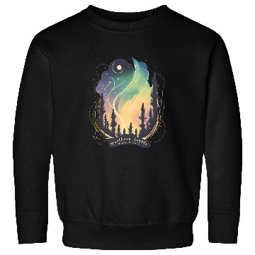 Discover Northern Lights Aurora Borealis Beautiful and Colorful Sky Sweatshirts