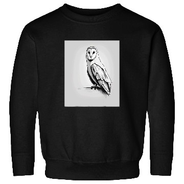 Discover Owl Pet Barn Owl Dark Night Hunter Drawing Sweatshirts
