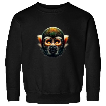 Discover Squirrel Pet Monkey Monkey Portrait Wildlife Exotic Ape 2 Sweatshirts