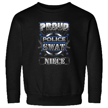 Discover Proud Police SWAT Niece Graphic Sweatshirts