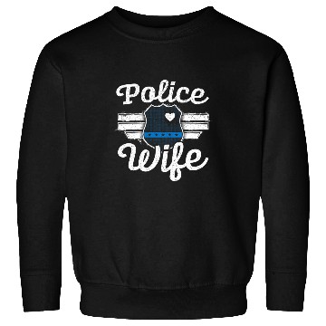 Discover Police Wife Law Enforcement Thin Blue Line Cop Officer Sweatshirts