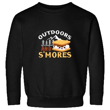 Discover Kawaii Outdoors And Smores Campfire Marshmallow Roasting Sweatshirts