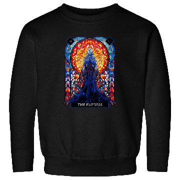 Discover Stained Glass The Empress Tarot Card Psychic Reading Sweatshirts