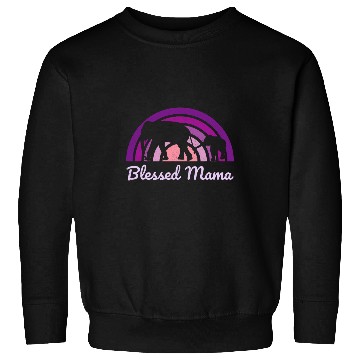 Discover Elephant Pet Blessed Mama Rainbow Elephant Mother Lavender Purple Sweatshirts