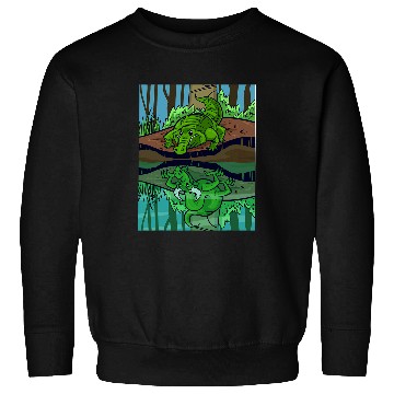 Discover Dragon Pet Crocodile Dragon Fairy Tale Reflective Image Sweatshirts