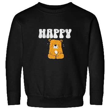 Discover Bear Pet Cheerful Bear Illustration for Joyful Sweatshirts