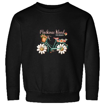 Discover Mackinac Island Michigan Bike vintages Bicycle Summer Biking Sweatshirts