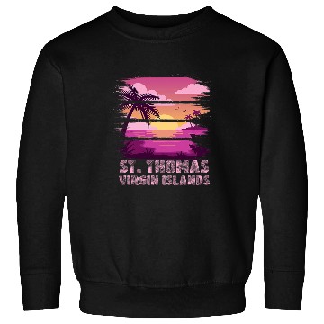 Discover Sunset Virgin Islands St Thomas Summer Vacation Beach Surf Sweatshirts
