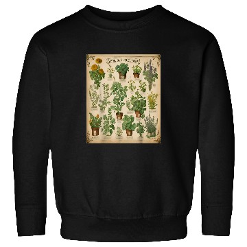 Discover Medicinal Herb Garden Labels Sweatshirts