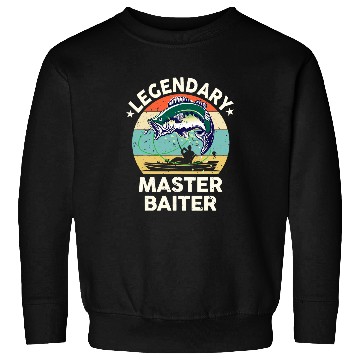 Discover Master Baiter Kayak Fishings Men Dad Grandpa Bass Fish Sweatshirts