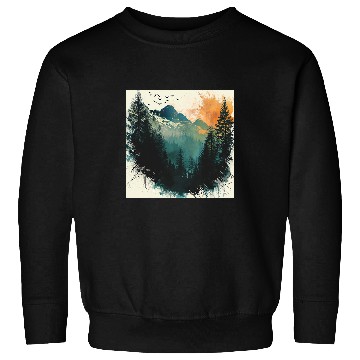 Discover Tree Woods dark Green Nature Outdoor Explore forest green 2 Sweatshirts