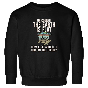 Discover Turtle Pet Modern turtle flat earth society Sweatshirts