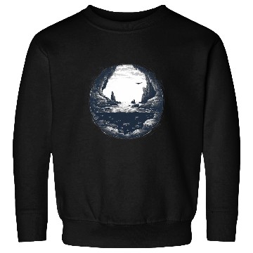 Discover Underwater Cave in the Sea with Coral Sweatshirts