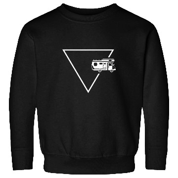 Discover Triangle and camper on the edge of the triangle pyramid Ab Sweatshirts