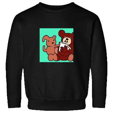 Discover Bear Pet Hot Chocolate Drinking Bear Super Cute Odd vintages Cartoon Sweatshirts