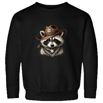 Discover Raccoon Pet Sheriff Funny Trash Panda Western Country 2 Sweatshirts
