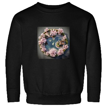 Discover Tranquil Elegance Circular Zens Reflective Retreat Sweatshirts