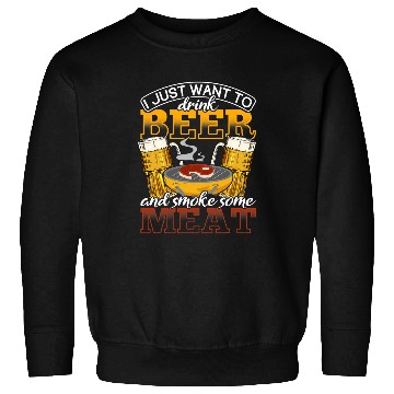 Discover Beer Fun Grilling Meats Sweatshirts
