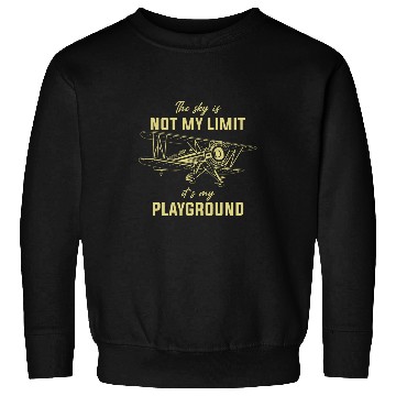 Discover Pilot Joke Sky Isnt Limit Playground Aviation Interest Sweatshirts