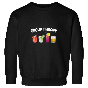 Discover Wines Fun Group Therapy Funny Drinking Cocktail Sweatshirts