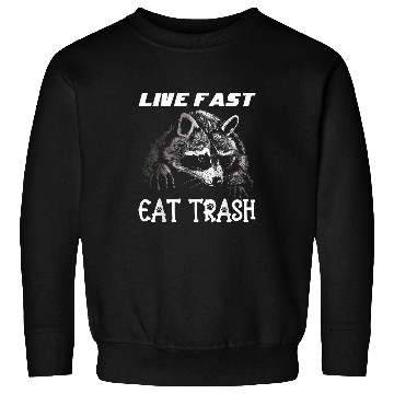 Discover Raccoon Pet Live Fast Eat Trash Panda Funny 3 Sweatshirts