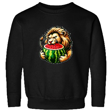 Discover Lion Pet Eating Watermelon Sweatshirts