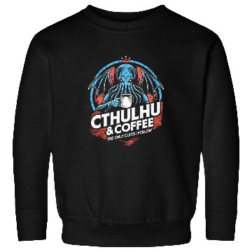 Discover Coffee Fun Cthulhu Coffee Cult 4 Sweatshirts