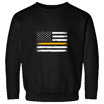 Discover Police Job Thin Gold Line Flag Dispatcher Police Fires EMS Dispatchers Sweatshirts