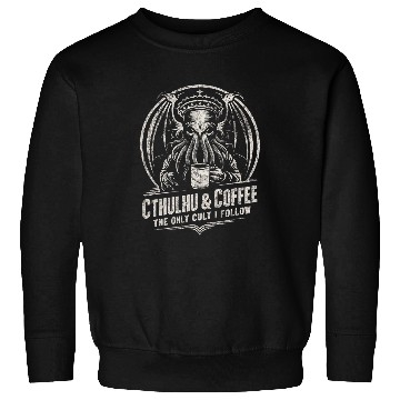 Discover Coffee Fun Cthulhu Coffee Cult Sweatshirts