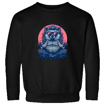 Discover Hedgehog Pet Funny Meditation Buddhist Zen Buddha Spirituality Sweatshirts