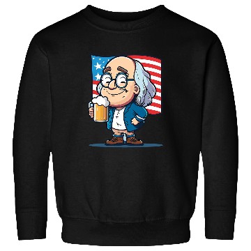 Discover Beer Fun Ben Beer 4th of July Benjamin Franklin USA Merica Sweatshirts