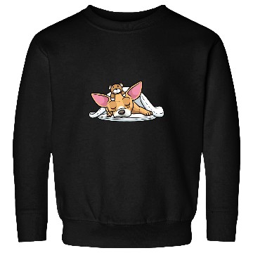 Discover Chiweenie Dog With Stuffed Animal Sleeping Napping Sweatshirts