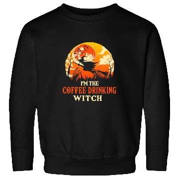 Discover Coffee Fun I m The Coffee Drinking Witch Matching Family Halloween 2 Sweatshirts