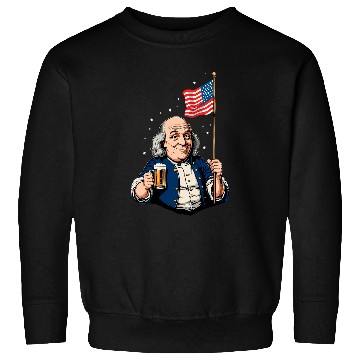 Discover Beer Fun Benjamin Franklin With Beer Mug Sweatshirts