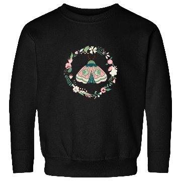 Discover Celestial Moth With Flowers Sweatshirts