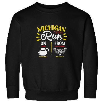 Discover Coffee Fun Michigan Cicada Coffee Funny Michigan MI State Michigander Sweatshirts